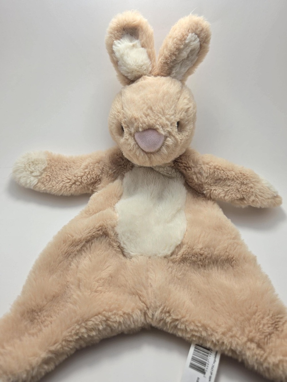 Kellytoy Tan Baby Security Blanket Lovey Bunny Rattle Crinkle Plush (10 inch)